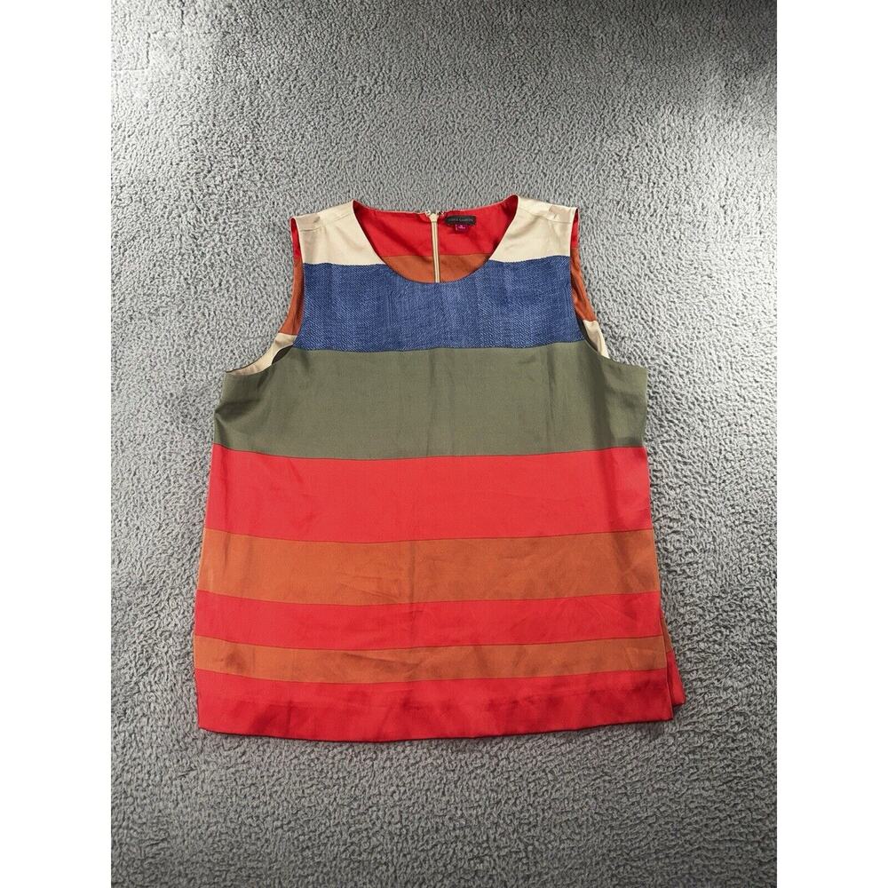 Vince‎ Camuto Sleeveless Top Women XL Colorful Chic Career Office Nautical